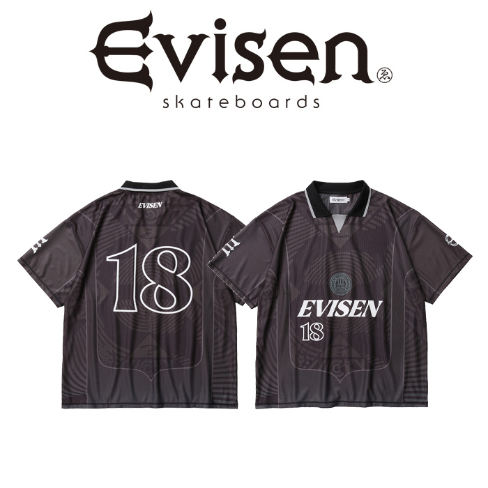 Evisen Skateboards (エヴィセン スケートボード)　 EVI-FC SHIRT 　 【ゲームシャツ】【エビセン スケートボード Evisen Skateboard