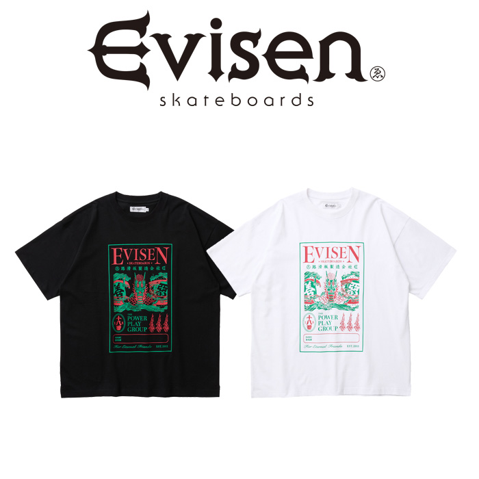 Evisen Skateboards (エヴィセン スケートボード)　DRAGON LABEL TEE　 【Tシャツ】【エビセン スケートボード Evisen Skateboards 