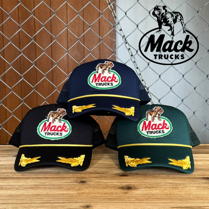 MACK TRUCKS (マック・トラックス)　Gold Leaf 5panel Cap　マック・トラックス 5パネル メッシュキャップ