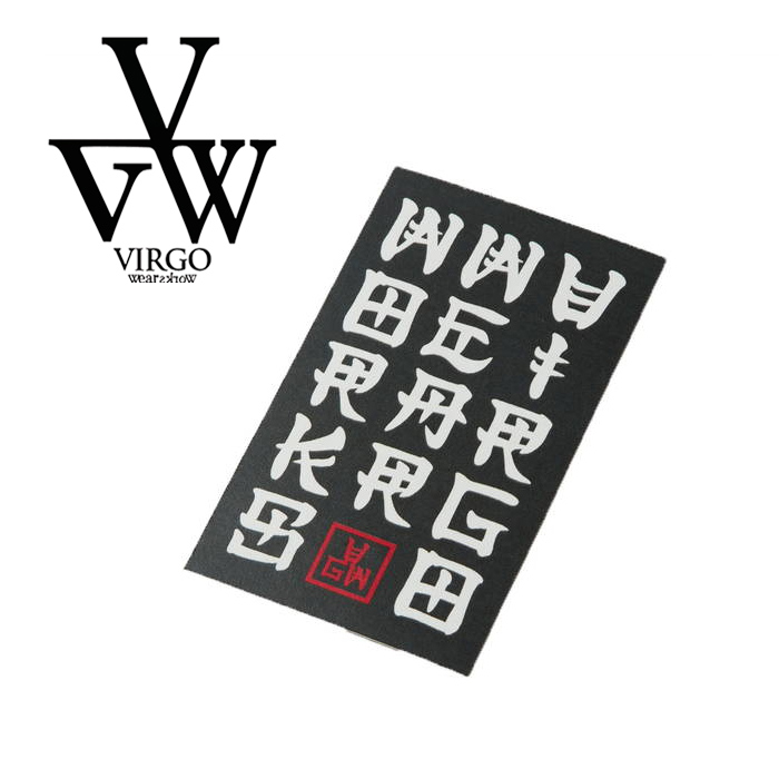 VIRGOwearworks (ヴァルゴウェアワークス)  　Kanji Logo 　【ステッカー】【VG-GD-775】【2024 SPRING&EARLY SUMMER 新作】【VIRGOw