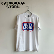 CALIFORNIA STORE(カリフォルニアストア)　 BUTT LIGHT　 【Tシャツ 手刷り 中目黒】