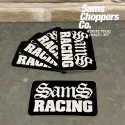 SAMS MOTORCYCLE (サムズモーターサイクル)　SAMS RACING STICKER　【ステッカー】【ブラック】