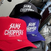 SAMS MOTORCYCLE (サムズモーターサイクル)　 SAMS CHOPPERS TRUCKER MESH CAP 　【帽子 キャップ メッシュキャップ】【ブラック パ