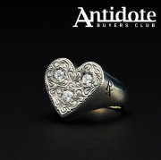 ANTIDOTE BUYERS CLUB(アンチドートバイヤーズクラブ)　Engraved Heart Ring　【RX-711-1】【ハート リング 指輪】【送料無料】