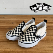 VANS バンズ ヴァンズ 　 KIDS CLASSIC SLIP-ON (CHECKERBOARD)　 【キッズ スリッポン 子供 スニーカー おしゃれ】【VANS KIDS】【v
