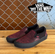 VANS バンズ ヴァンズ 　  SKATE SLIP-ON (SAW RED/BLACK)　 【スケート スリッポン ブラック】【VANS バンズ スニーカー】【定番 お