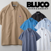 BLUCO (ブルコ)　 PULLOVER WORK SHIRTS S/S 　【ワークシャツ 半袖】【143-21-001】【お取り寄せ商品 キャンセル不可】【2024 SPRIN