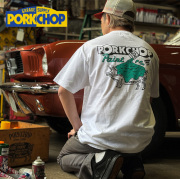 PORKCHOP GARAGE SUPPLY (ポークチョップ ガレージサプライ)　 PCP PORK TEE 　【TEE Tシャツ ホワイト ネイビー】【インタープレイ 
