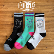 GRINDLODGE × INTERPLAY　 OBAKE SOCKS　【ソックス 靴下】【INTERPLAY インタープレイ GRINDLODGE グラインドロッヂ コラボレーショ