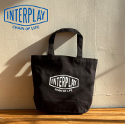 INTERPLAY(インタープレイ) OG LOGO TOTE BAG（S） 　【ブラック】【キャンバス トート バッグ】【インタープレイオリジナル】　