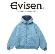 Evisen Skateboards (エヴィセン スケートボード)　 EYE FIRE DENIM PUFF JACKET 　 【デニム パフ ジャケット アウター】【エビセン