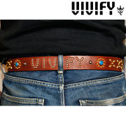 VIVIFY(ヴィヴィファイ)(ビビファイ)　WestCoastCrossStudsBelt　【VIVIFY ベルト】【VFO-110】【オーダーメイド ハンドメイド 受注