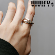 VIVIFY(ヴィヴィファイ)(ビビファイ)　Crashed Concrete Triple Ring　【VIVIFY リング】【VFNL-001】【レディース 女性用】【オーダ