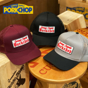 PORKCHOP GARAGE SUPPLY (ポークチョップ ガレージサプライ)　O.E. WAPPEN MESH CAP　【キャップ 帽子】【インタープレイ INTERPLAY