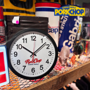 PORKCHOP GARAGE SUPPLY (ポークチョップ ガレージサプライ)　 SCRIPT WALL CLOCK 　【ウォールクロック】【インタープレイ INTERPLA