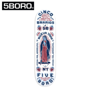 5BORO (ファイブボロ)　 5B CINCO BARRIOS WHITE 8.0インチ 　【5BORO ファイブボロ】【スケートボード スケボー】【デッキ 板】