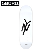 5BORO (ファイブボロ)　 5B NY LOGO WHITE 8.375インチ 　【5BORO ファイブボロ】【スケートボード スケボー】【デッキ 板】