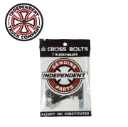 Independent Trucks (インディペンデント)　CROSS BOLTS 1" PHILLIPS BLACK　【インディペンデント BOLT ボルト】【スケートボード 