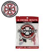 Independent Trucks (インディペンデント)　CROSS BOLTS 1" PHILLIPS BLACK/RED　【インディペンデント BOLT ボルト】【スケートボー