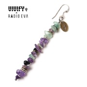 VIVIFY x RADIO EVA　Pebble ＆ Metal Chip's Pierce パープル（初号機）　【エヴァンゲリオン 公式アクセサリー evangelion】【受注