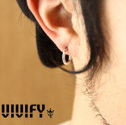 VIVIFY(ヴィヴィファイ）　Hoop Pierce (S) w/gold　【VIVIFY フープピアス】【シルバー ゴールド】【即発送可能】【VFP-107】