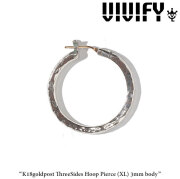 VIVIFY(ヴィヴィファイ)(ビビファイ) 　K18goldpost ThreeSidesHoop Pierce（XL）3mm body　【オーダーメイド受注生産】【キャンセル
