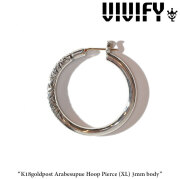 VIVIFY(ヴィヴィファイ)(ビビファイ)　K18goldpost ArabesupueHoop Pierce（XL）3mm body　【オーダーメイド受注生産】【キャンセル