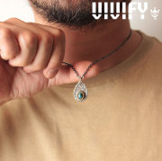 VIVIFY(ヴィヴィファイ)(ビビファイ)　Texture TeardropPlate PendantHead/ k18gold RopeDeco Old Native Style Stone　【オーダーメ