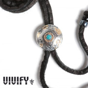 VIVIFY(ヴィヴィファイ)(ビビファイ)　Phoenix 50 Sen Coin Loop Tie with Stone w/gold(ターコイズ)　【ループタイ】【VFN-333】【