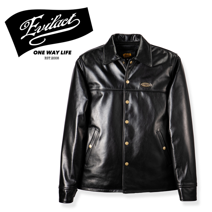 EVILACT (イーブルアクト)　JACK JACKET II 　【レザージャケット】【ブラック】【バイク バイカー 】【EA21-JJ02】【インタープレイ