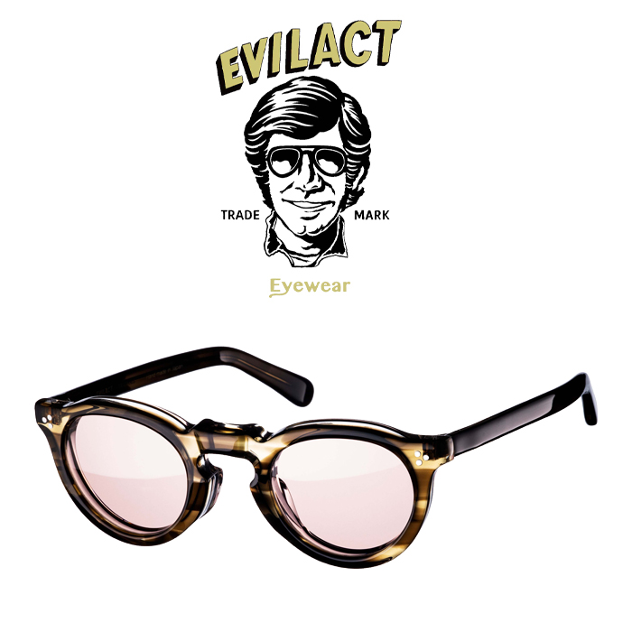 EVILACT EYEWEAR (イーブルアクトアイウエア)　 GREEVES(グリーヴス)  DARK BROWN SASA/BROWN LENS　 【サングラス メガネ】【EAE21-