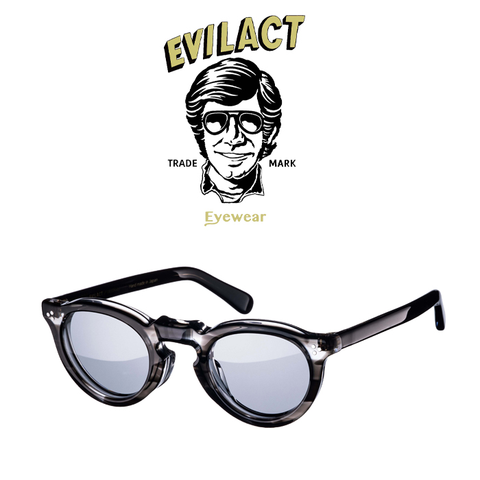 EVILACT EYEWEAR (イーブルアクトアイウエア)　 GREEVES(グリーヴス)  BLACK SASA/SMOKE LENS　 【サングラス メガネ】【EAE21-06GLE