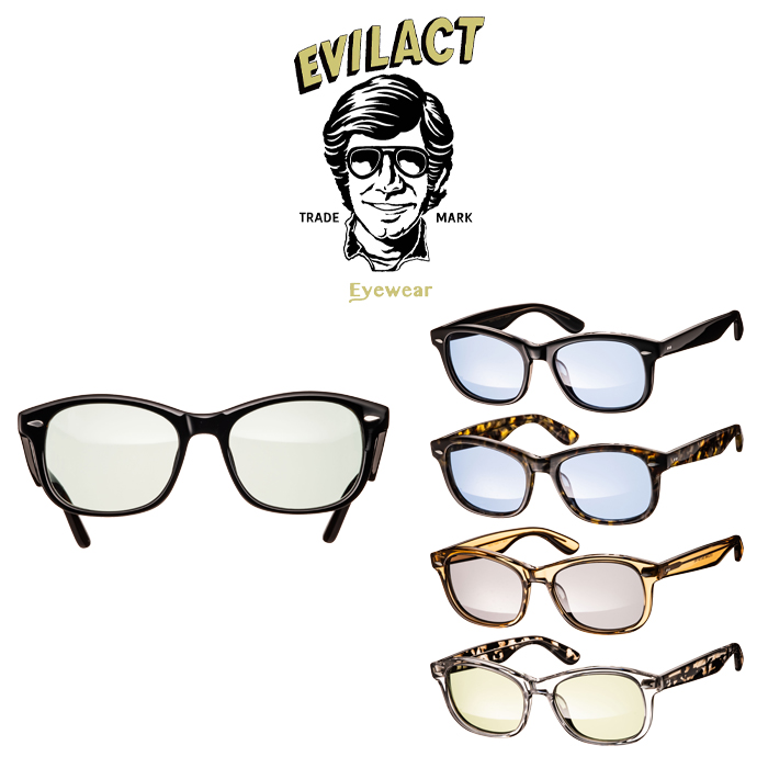 EVILACT EYEWEAR (イーブルアクトアイウエア)　 CYCLONE  (サイクロン) COLOR LENS　 【サングラス メガネ カラーレンズ】【EAE21-01