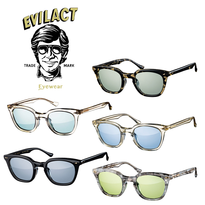 EVILACT EYEWEAR (イーブルアクトアイウエア)　 MERKEL(マーケル) COLOR LENS　 【サングラス メガネ】【EAE22-08】【2022新作 新色