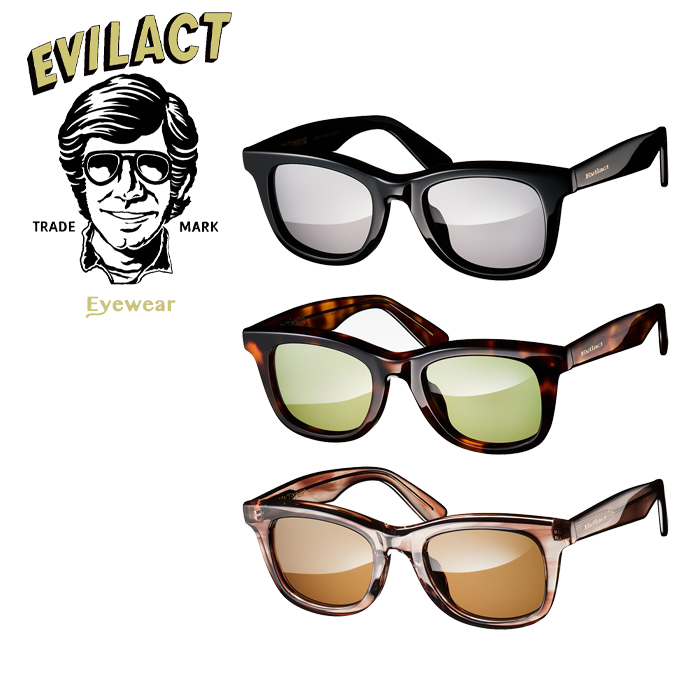 EVILACT EYEWEAR (イーブルアクトアイウエア)　 FLANDERS(フランダース) COLOR LENS　 【サングラス メガネ】【EAE22-13】【2022新作