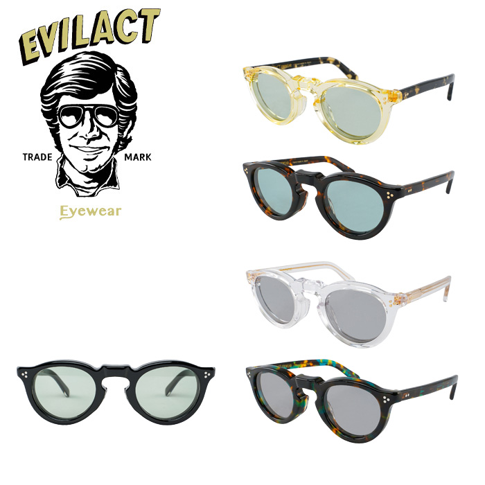 EVILACT EYEWEAR (イーブルアクトアイウエア)　 GREEVES(グリーヴス) COLOR LENS　 【サングラス メガネ】【EAE23-06】【2023新作 新