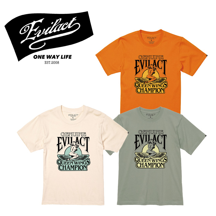 EVILACT (イーブルアクト)　 EVILACT QUEEN WINGS T's S/S 　【Tシャツ EAwtr-TS1703SS】 　 インタープレイ INTERPLAY