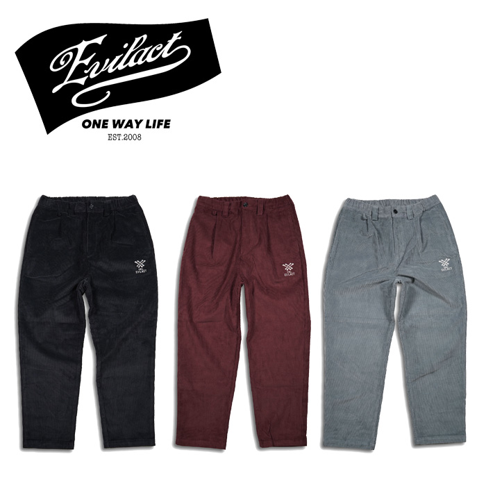 EVILACT (イーブルアクト)　 WIDE CORDUROY PANTS 　 【コーデュロイ パンツ イージー パンツ】【EAwtw-CP72】【インタープレイ INTE