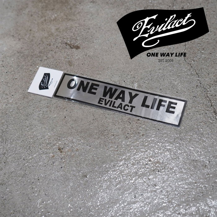 EVILACT (イーブルアクト)　 ONE WAY LIFE  STICKER -S- metallic mirror　 【ステッカー シール】【インタープレイ INTERPLAY】