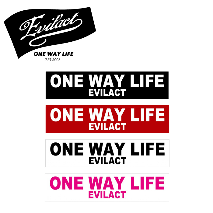 EVILACT (イーブルアクト)　 "ONE WAY LIFE" STICKER　 【ステッカー シール】【インタープレイ INTERPLAY】