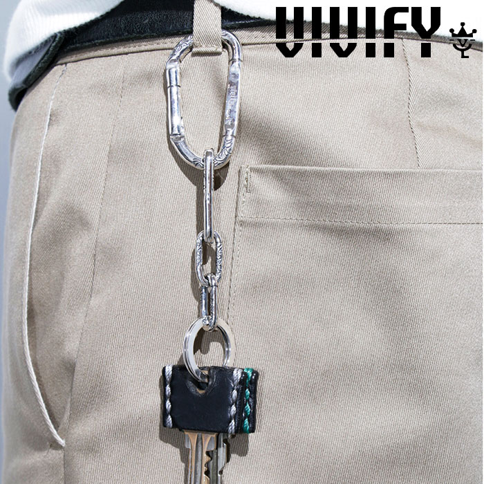 VIVIFY(ヴィヴィファイ)(ビビファイ)　Arabesque karabiner Keychain　【VIVIFY カラビナ】【VFO-115】【オーダーメイド ハンドメイ