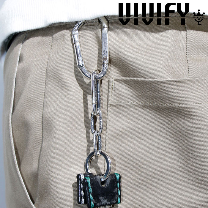 VIVIFY(ヴィヴィファイ)(ビビファイ)　k18Gold Rope Inlay Arabesque karabiner Keychain　【VIVIFY カラビナ】【VFO-116】【オーダ