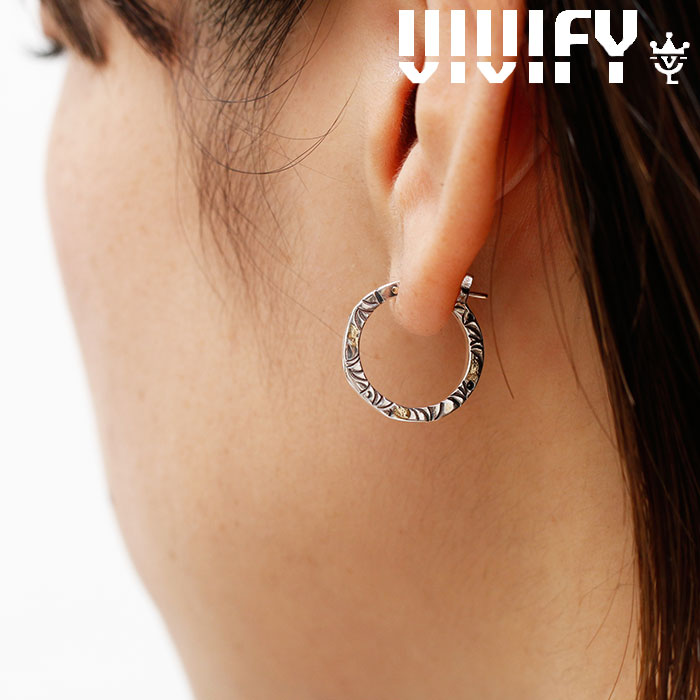 VIVIFY(ヴィヴィファイ)(ビビファイ)　SideArabesque HoopPierce w/gold　【VIVIFY ピアス】【VFP-260】【オーダーメイド ハンドメイ