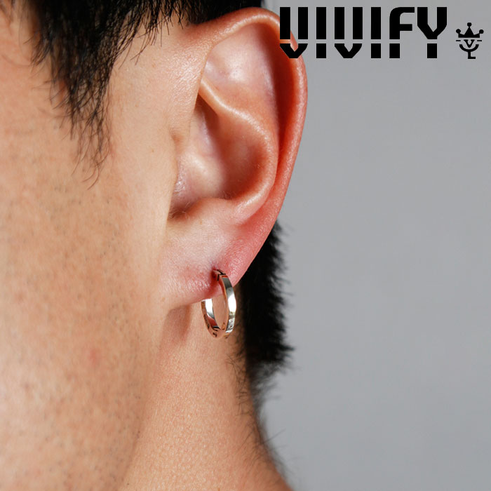 VIVIFY(ヴィヴィファイ)(ビビファイ)　K18goldpost SquareLine Hoop Pierce　【VIVIFY ピアス】【VFP-253】【オーダーメイド ハンド