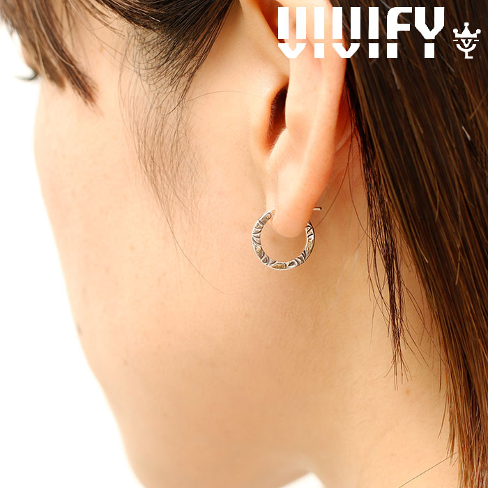 VIVIFY(ヴィヴィファイ)(ビビファイ)　K18goldpost SideArabesque HoopPierce(S) w/gold　【VIVIFY ピアス】【VFP-266】【オーダーメ