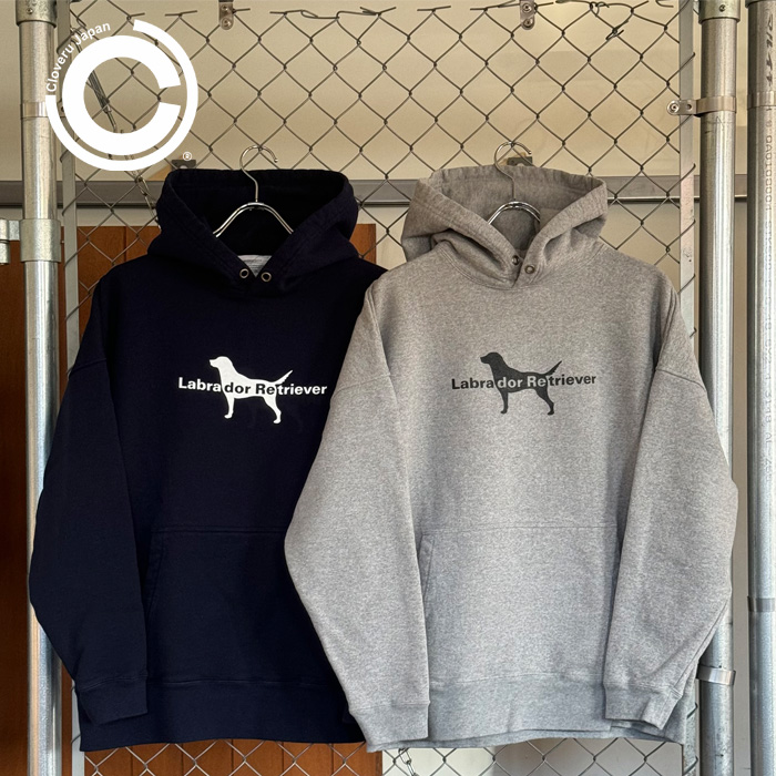 Cloveru (クローバル)　Wide Hood Sweat "LABRADOR"　【フーディー パーカー】【Labrador Retriever コラボレーション】【CLFW-2403