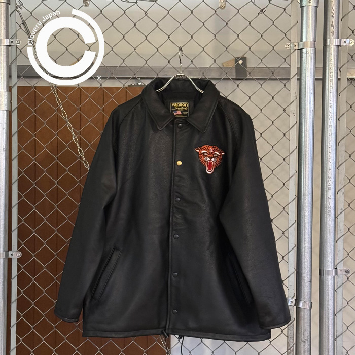 Cloveru (クローバル)　Cloveru with VANSON LEATHER COACH JACKET Special　【レザージャケット】【VANSON バンソン】【CLFW-2407】