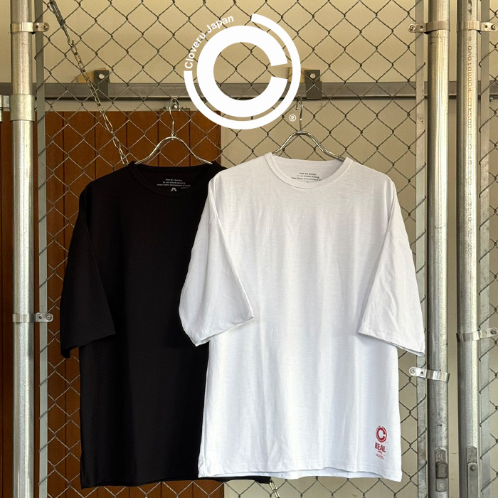 Cloveru (クローバル)　Recycle MUJI WIDE TEE　【無地ワイドTシャツ ホワイト ブラック】【CLSS-2604】【インタープレイ INTERPLAY