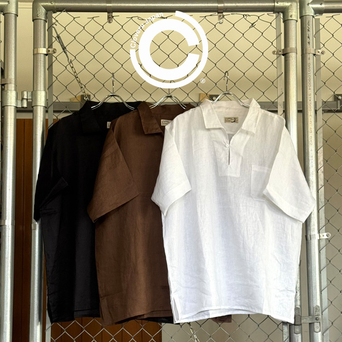 Cloveru (クローバル)　 COMFORT LINEN SKIPPER SHIRTS 　【リネンシャツ 半袖】【CLSS-2609】【インタープレイ INTERPLAY】