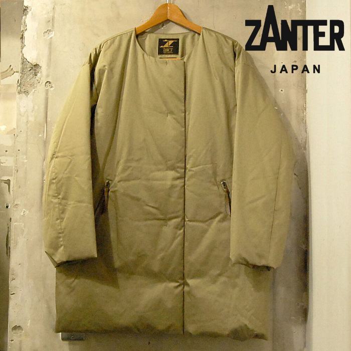 ZANTER JAPAN　ザンター 　0113　No collar down coat　【ダウンコート】【レディース】【eVent fabrics 800フィル 南極観測隊】【お